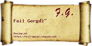 Feil Gergő névjegykártya