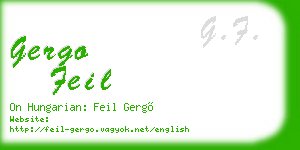 gergo feil business card